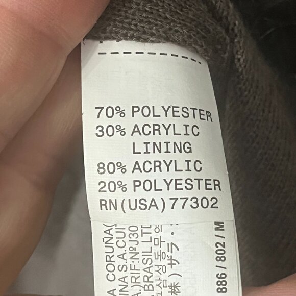 Zara Knitwear Faux Fur Vest Long Feathery Grey Black Women's Medium - Picture 8 of 9